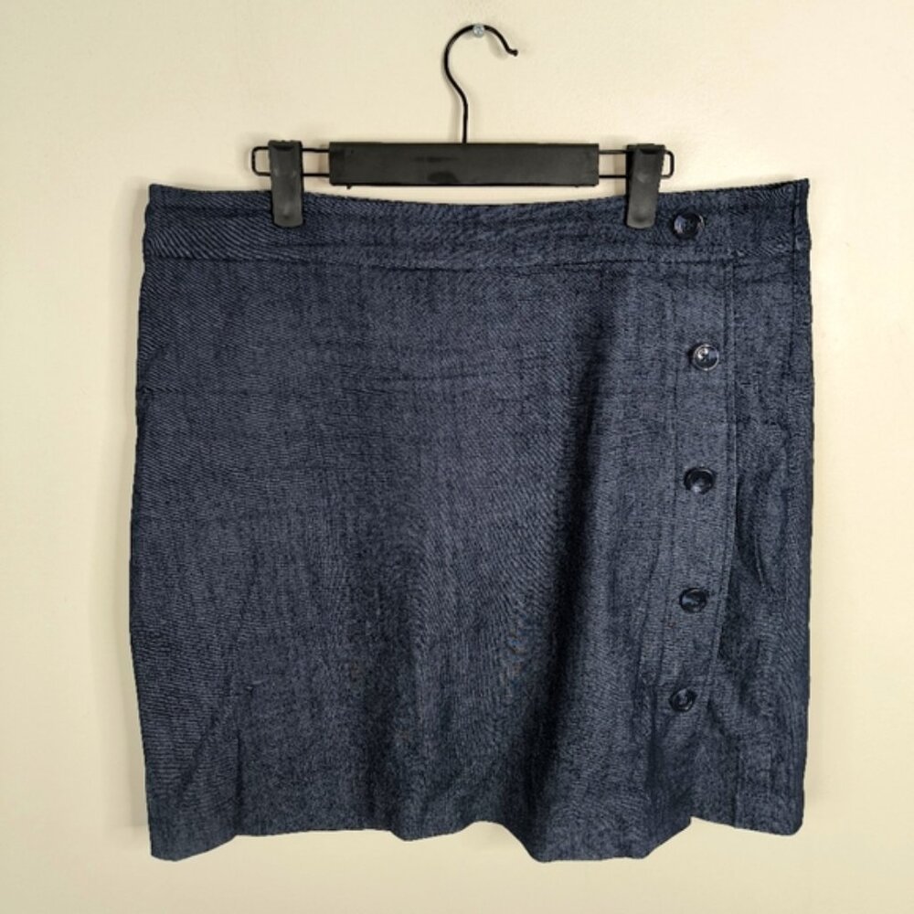 Emma & Olivia Preppy Nautical Tennis Prep Denim Stretch Academia Skirt 12